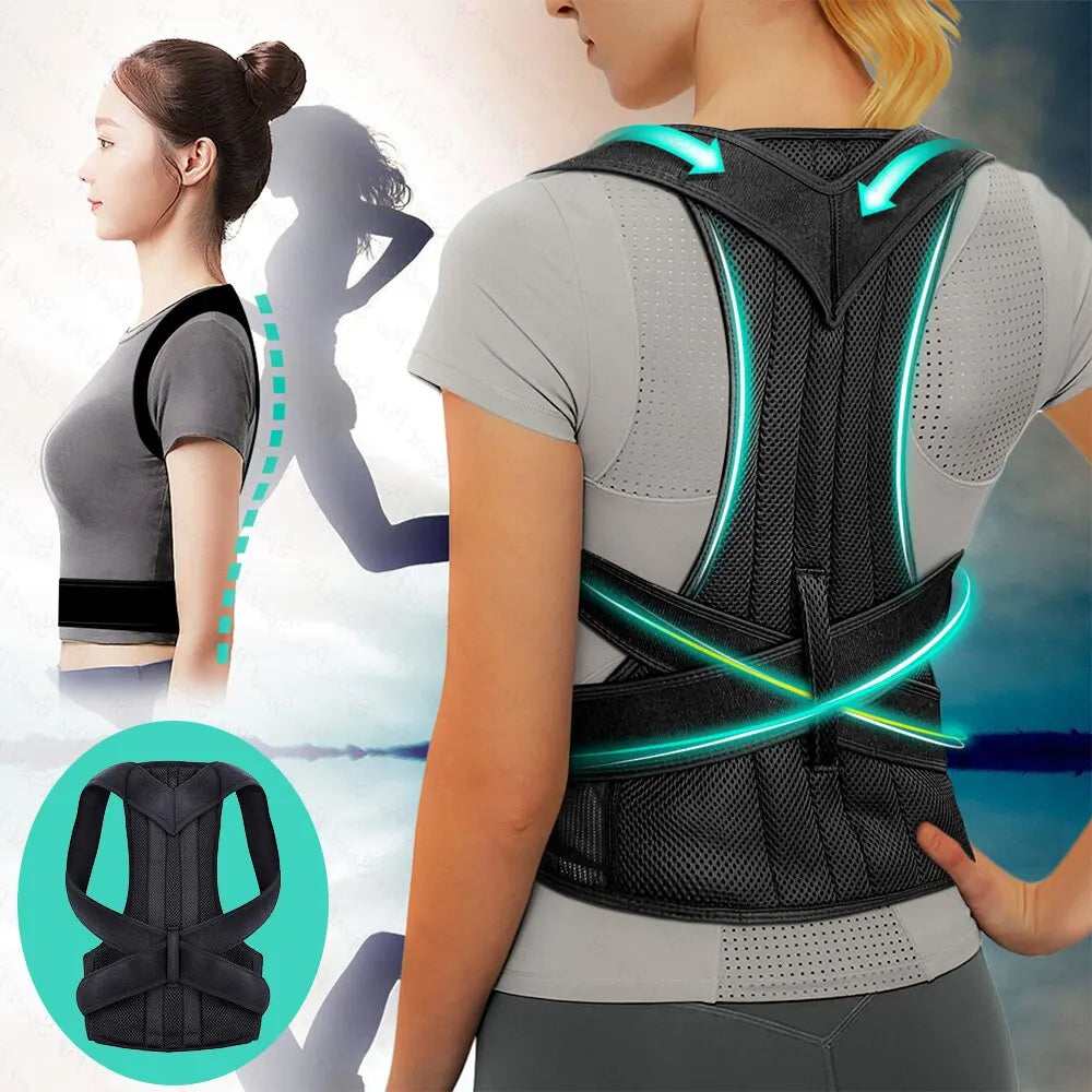 Adjustable Back Posture Corrector With Breathable Straps