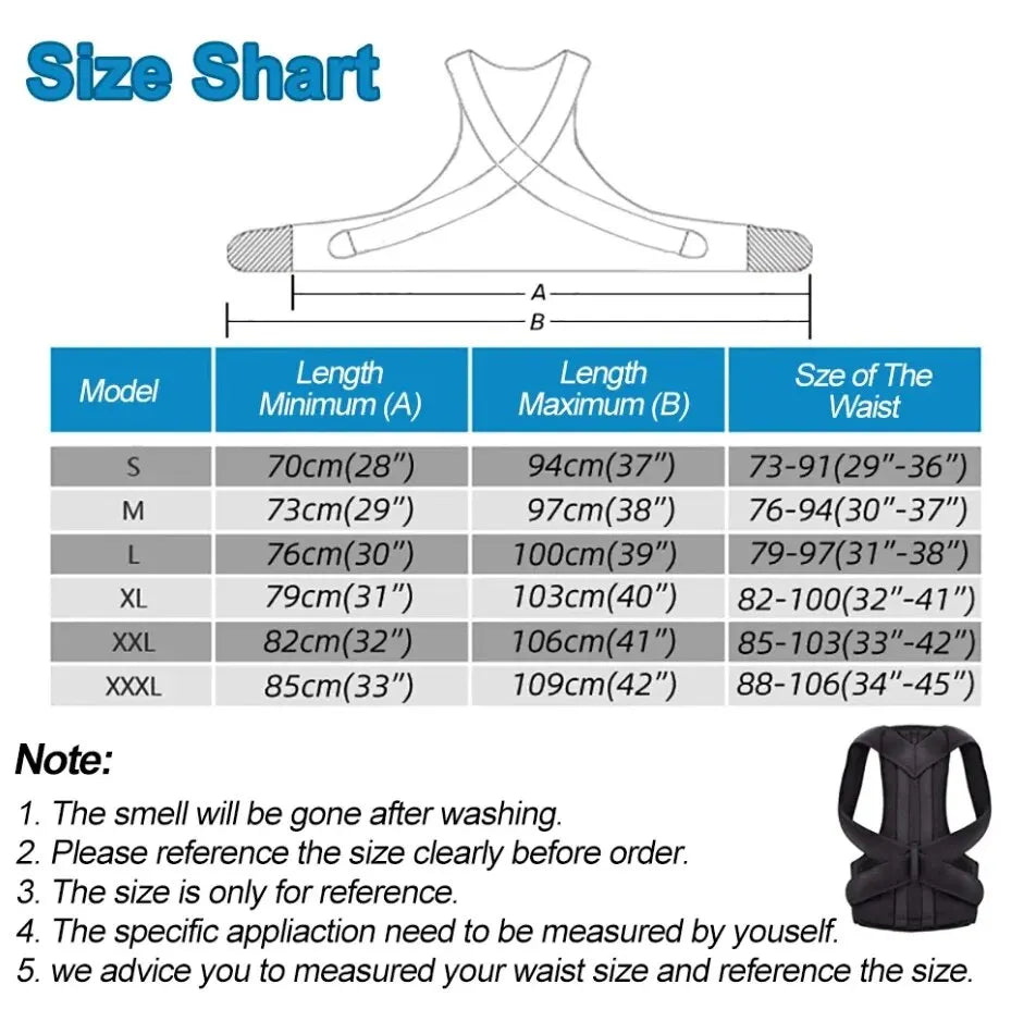 Adjustable Back Posture Corrector With Breathable Straps