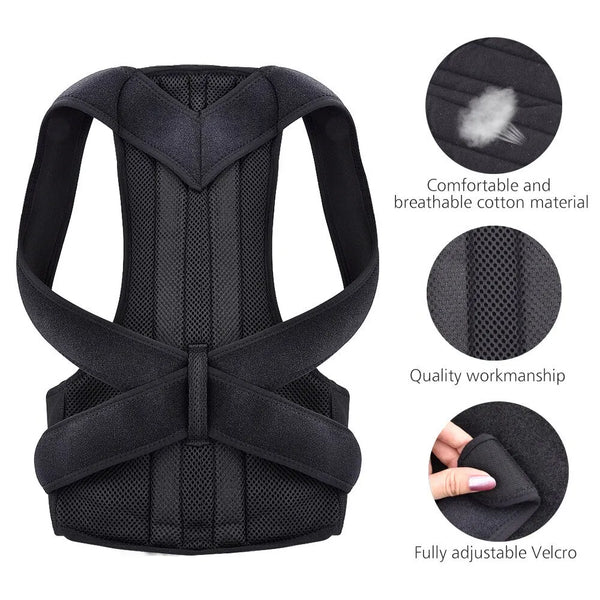 Adjustable Back Posture Corrector With Breathable Straps